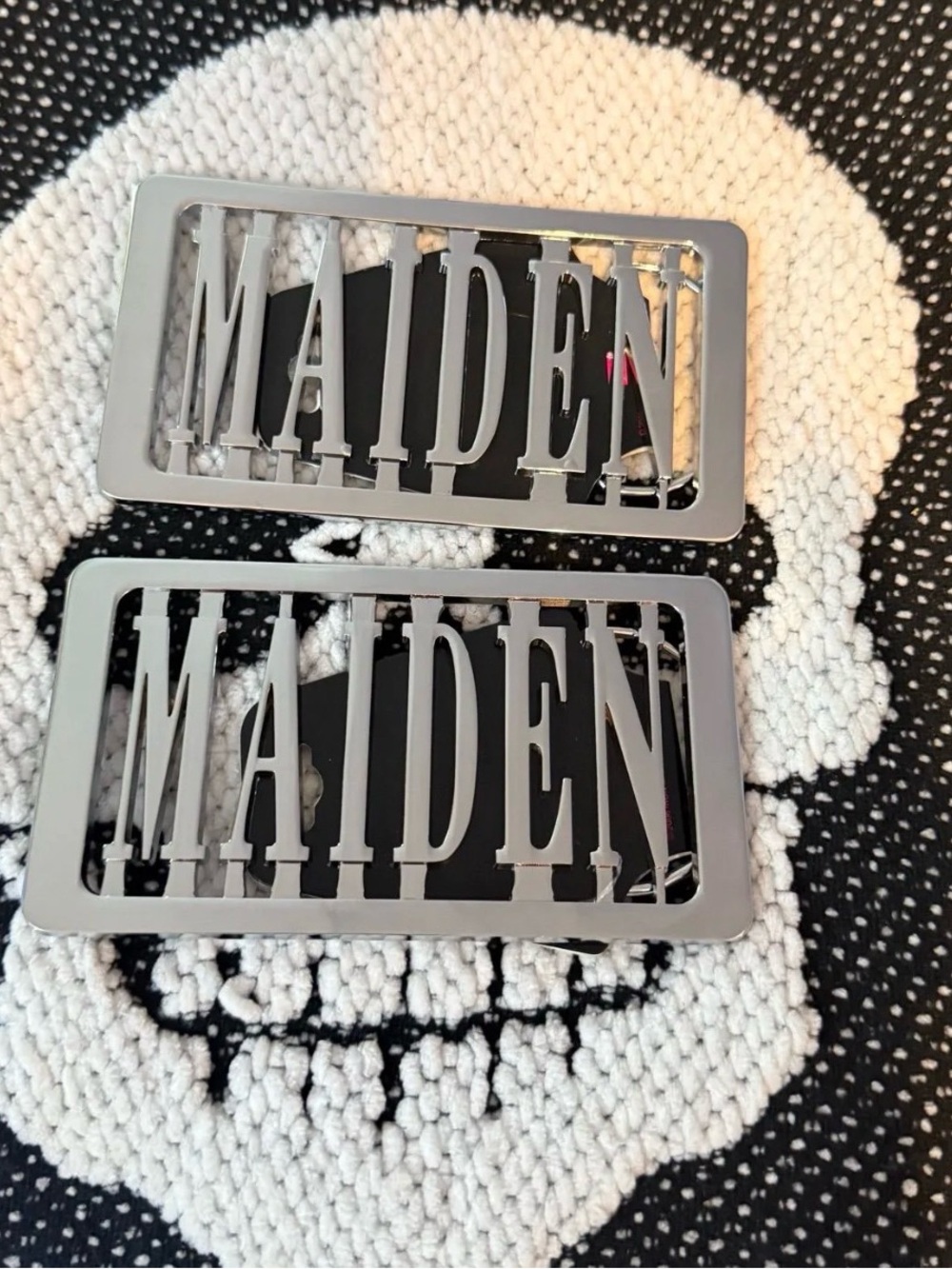 MAIDEN Silver Logo Belt Buckles ONE PER  ORDER